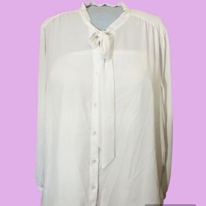 J Crew 365 Blouse Tie Neck